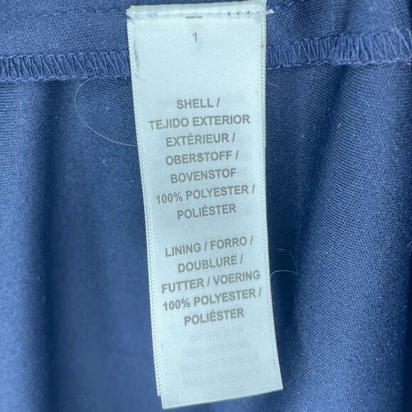 Aidan Mattox Sequined Beaded Long Sleeve Gown Navy Size 10 - Picture 12 of 15